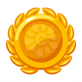 Gold medal icon. Illustration of award for sports or corporate competitions.