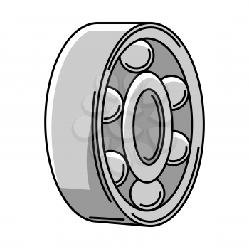 Illustration of car bearing. Auto center repair item. Business icon. Transport service image for advertising.