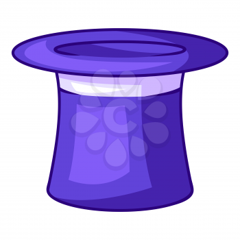 Illustration of cylinder hat. Cartoon stylized picture. Icon for design and decoration.