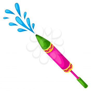 Illustration of water gun. Image for Happy Holi. For design and decoration.