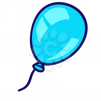 Illustration of balloon in cartoon style. Cute funny object. Symbol in comic style.