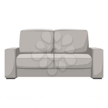 Illustration of sofa. Interior object and home design creation. Furniture and house decor industry.