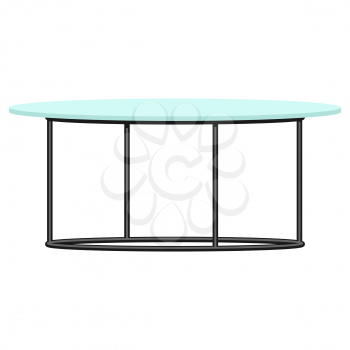 Illustration of table. Interior object and home design creation. Furniture and house decor industry.
