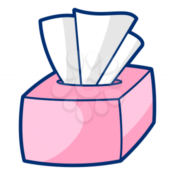 Illustration of napkins in cartoon style. Cute funny object. Symbol in comic style.