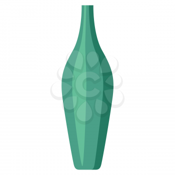 Stylized illustration of vase. Image for design and decoration. Object or icon in abstract style.