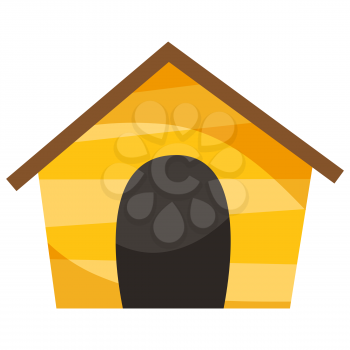 Stylized illustration of doghouse. Image for design and decoration. Object or icon in abstract style.