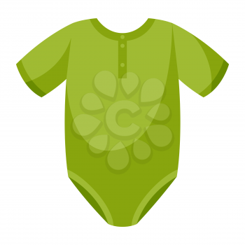 Stylized illustration of baby cloth. Image for design and decoration. Object or icon in abstract style.