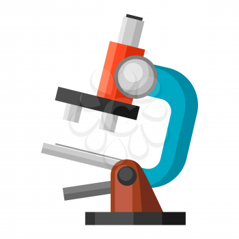 Illustration of microscope. Object for medicine and health.