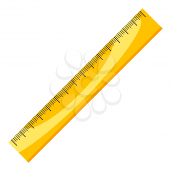 Ruler measure education icon. Horizontal tool instrument. Geometry scale equipment.