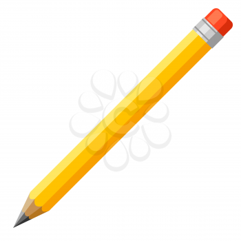 Illustration of pencil. School education image for industry and business.