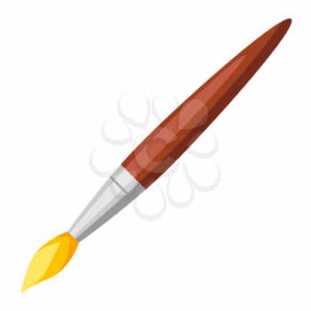 Illustration of paint brush. School education image for industry and business.