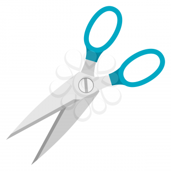 Illustration of scissors. School education image for industry and business.