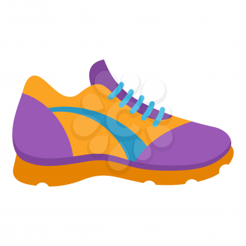 Icon of sneaker. Stylized sport equipment illustration. For training and competition design.