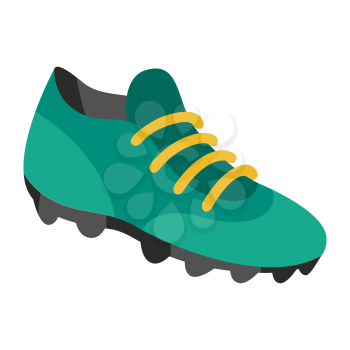 Icon of soccer boot. Stylized sport equipment illustration. For training and competition design.