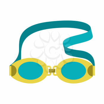 Icon of swimming goggles. Stylized sport equipment illustration. For training and competition design.