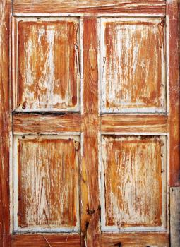 Brown texture of old door. Element of design.