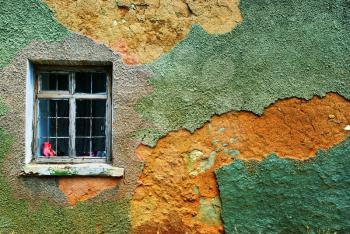 Window of house. Texture composition.