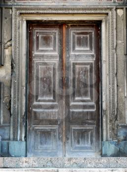 Old door. Element of design.