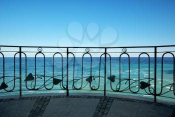 Balcony to the sea. Nature composition.