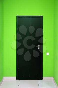 One black door. Element of design.