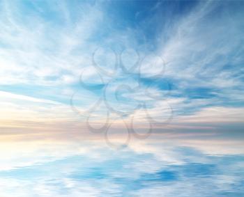Blue sky background abstract design. 