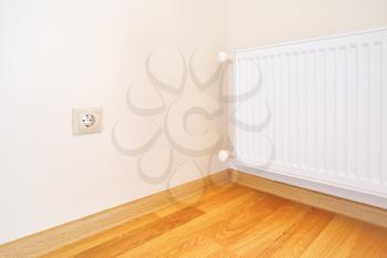Indoor wall heating and plug. Element of design.