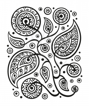 Hand drawn design element. Oriental decorative pattern. Boho style vector illustration.