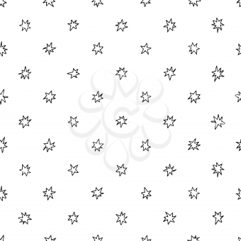 Simple seamless pattern with hand drawn stars.