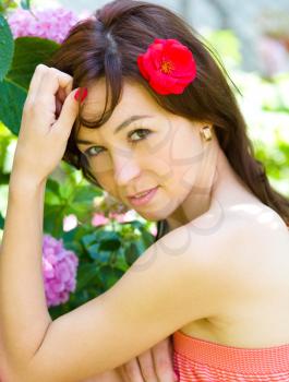 Spring Beauty Girl. Beautiful Young Woman outdoor