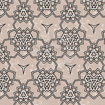 Lace  floral colorful ethnic ornament  seamless pattern flower