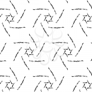 Primitive geometria sacra retro pattern with lines and circles. Black and white thin lines for designs.