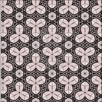 Village floral folk pattern of interwoven flowers and leaves. Vintage ethnic patterns. Purple and lilac.