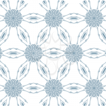 Flower pattern blue delicate colors. The similarity of rock crystal and ice snowflakes.
