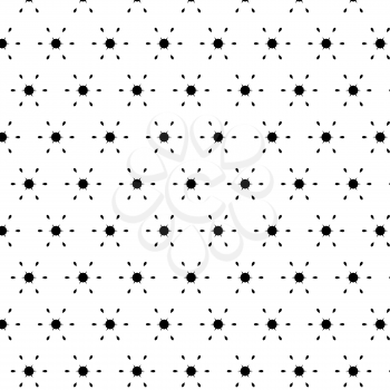 Black white pattern with modern abstract, elementary ornaments.