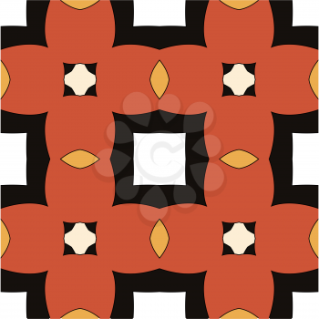 Children abstract ethnic pattern with bright interwoven objects
