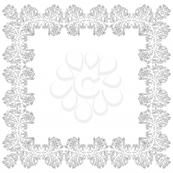 Ornamental Frame for photo with abstract  black white elements