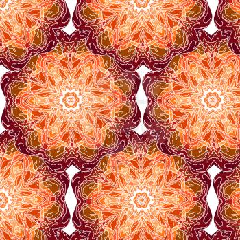 Lace  floral colorful ethnic ornament  seamless pattern flower
