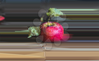 Abstract red apple. Impressionism with fruit. Blur in still life. Abstract Still Life.