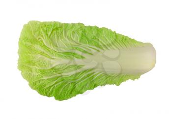 Chinese cabbage leaf isolated on white background