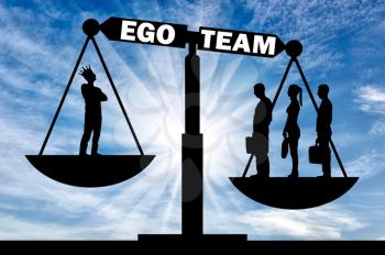 Three employees is a team in priority than one with their ego. Concept of team and not ego in work