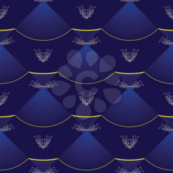Seamless abstract geometric pattern of blue. There is a variant in a vector.