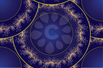Seamless blue background with a circular pattern.