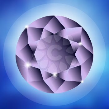 Beautiful background with a large purple diamond. There is an option in the vector.