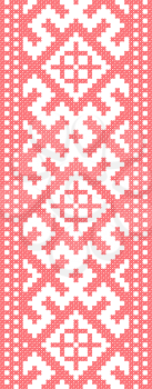 Beautiful seamless vertical ancient traditional Russian pattern.
