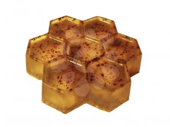 Natural Peppermint handmade soap, in the form of a honeycomb.