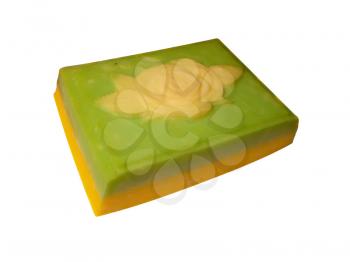 Double-layer natural handmade soap with rose.