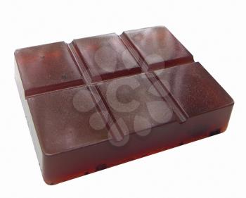 Natural handmade soap in the shape of a chocolate bar