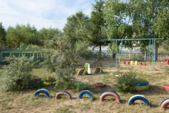Children's playground in the village.