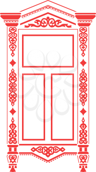 The symbol of Russian culture, in the form of traditional windows.