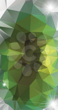 Abstract polygonal background in multicolored shades. There is a variant in the vector.